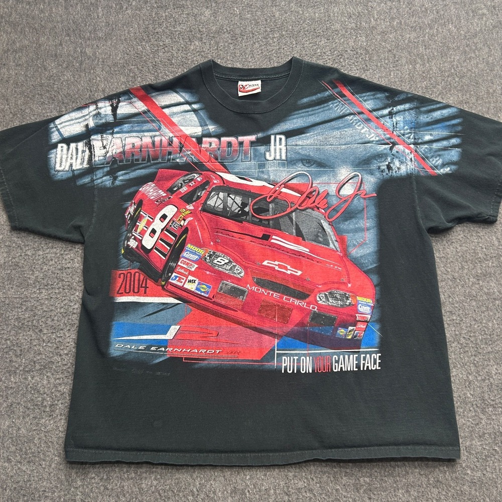 Vintage NASCAR Dale Earnhardt All Over Print T Shirt Mens 2XL Chase Authentic